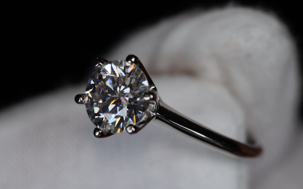 Womens Engagement Ring | Moissanite Wedding Ring | 2.0ct Moissanite Diamond Engagement Ring