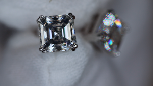 Asscher Cut Lab Grown Diamond Ear Studs