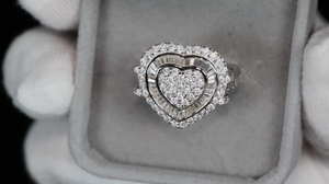 Moissanite Diamond Heart Ring