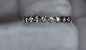 Womens Moissanite Wedding Band