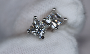 Moissanite Diamond Ear Studs