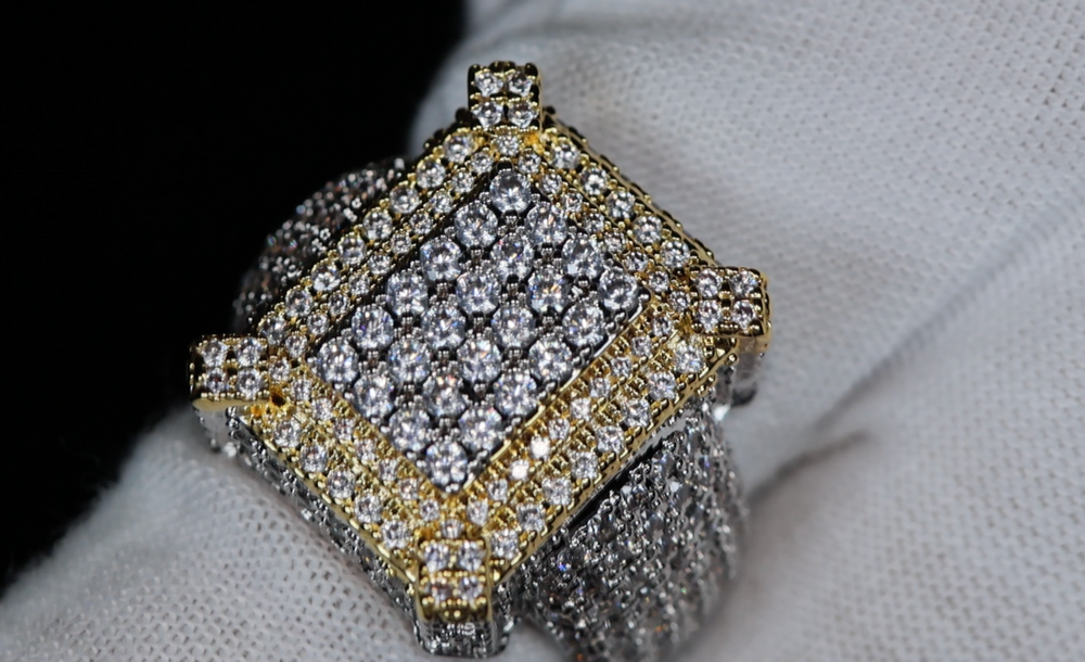 Mens Iced Out Ring | Mens Big Diamond Rings | Mens Hip Hop Ring