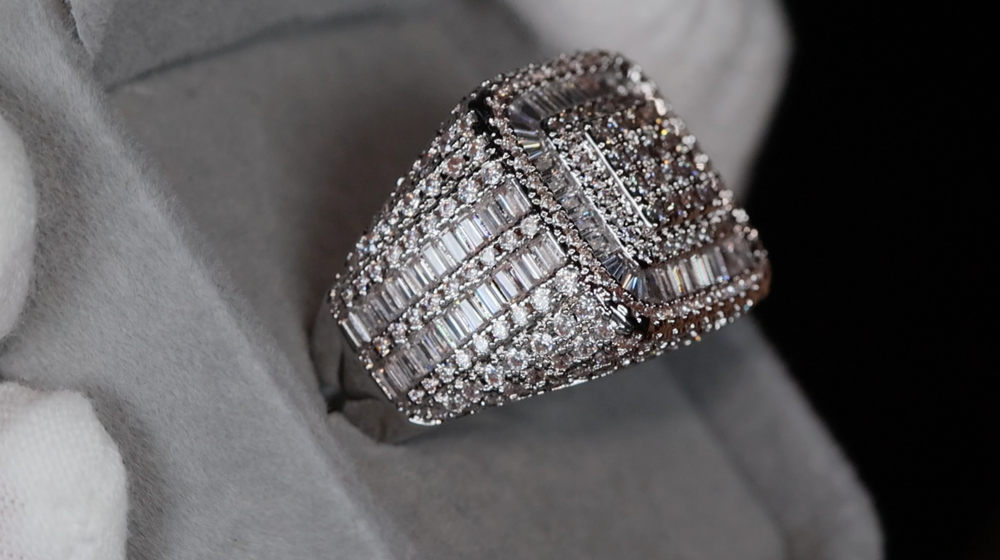 
            
                Load image into Gallery viewer, mens diamond hip hop ring
            
        