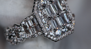 Big Diamond Eternity Ring | Iced Out Baguette Ring | Iced Ring