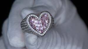 Pink Diamond Heart Ring