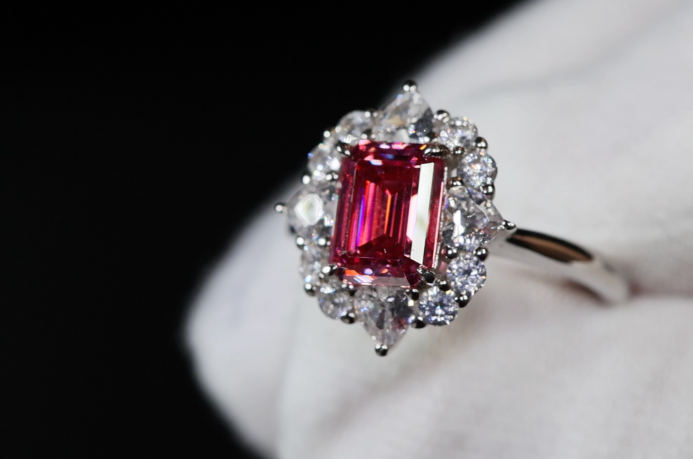 Pink Lab Diamond Ring