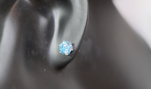 Blue Diamond Ear Studs 