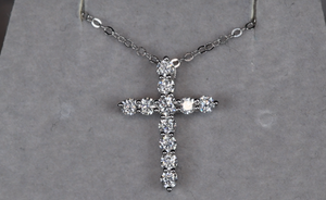 Moissanite Diamond Cross Necklace | Moissanite Diamond Cross Pendants