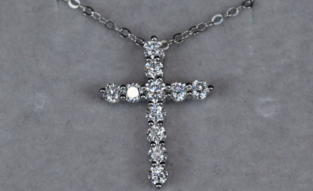 Moissanite Diamond Cross Necklace | Moissanite Diamond Cross Pendants