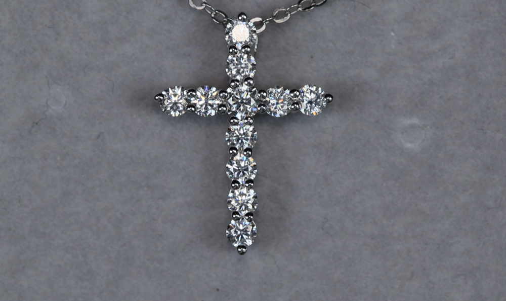 Moissanite Diamond Cross Necklace | Moissanite Diamond Cross Pendants