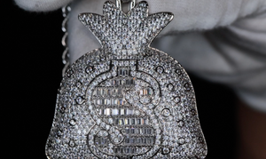 Money Bag Pendant | Iced Out Pendant | Hip Hop Pendant | Richie Rich Diamond Pendant