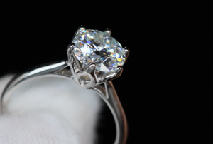 3.0ct Womens Moissanite Engagement Ring | Moissanite Engagement Rings