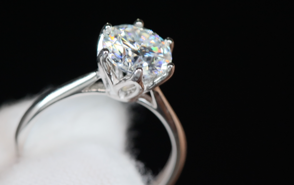 3.0ct Womens Moissanite Engagement Ring | Moissanite Engagement Rings