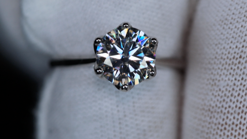 3.0ct Womens Moissanite Engagement Ring | Moissanite Engagement Rings