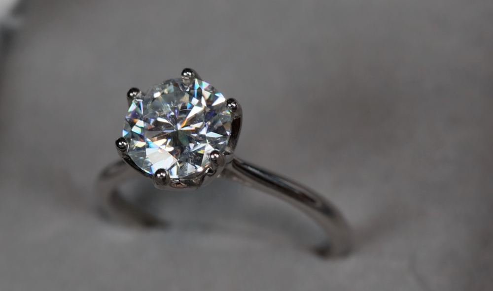 3.0ct Womens Moissanite Engagement Ring | Moissanite Engagement Rings