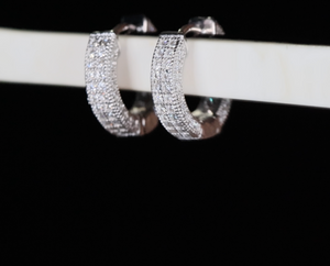 Moissanite Diamond Hoop Earrings