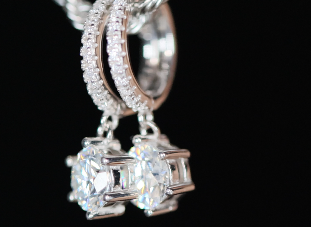 moissanite diamond earrings