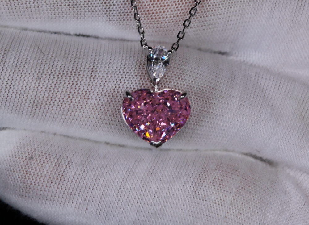 Pink Lab Grown Diamond Pendant