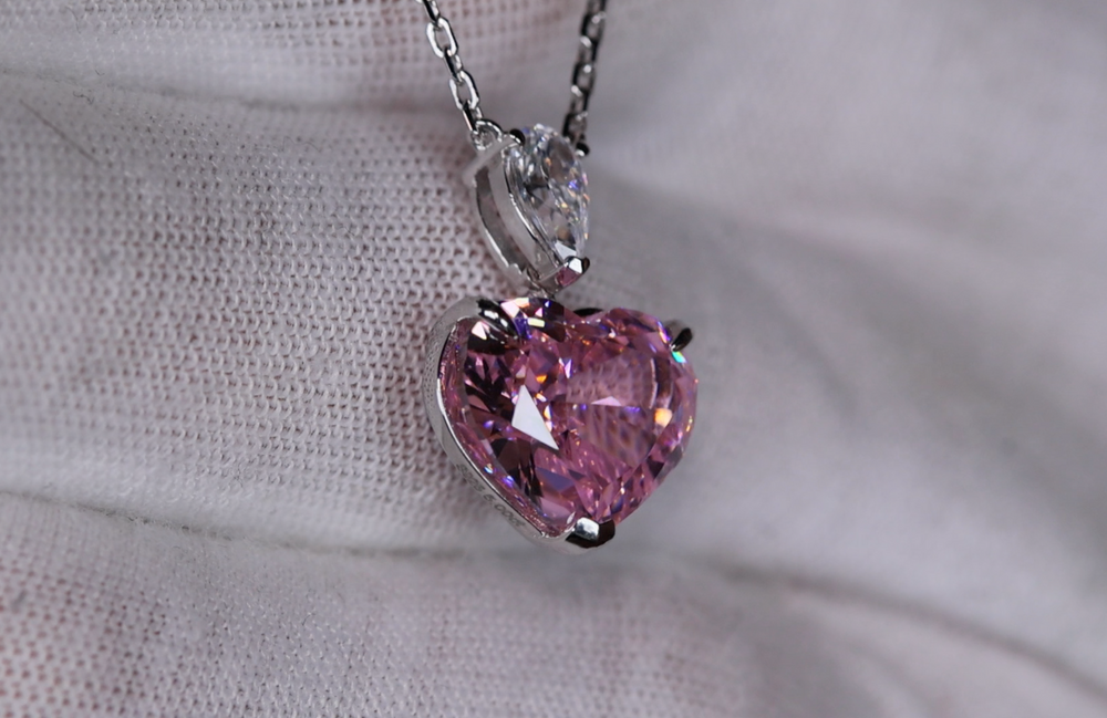 Pink Lab Grown Diamond Pendant