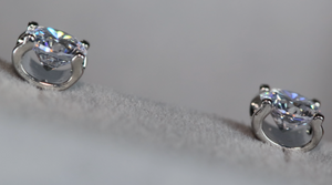 Round Diamond Stud Earrings | Womens Diamond Ear Studs