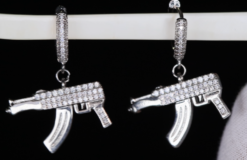 Diamond Gun Earrings