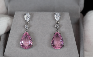 Pink Diamond Earrings