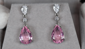 Pink Diamond Earrings