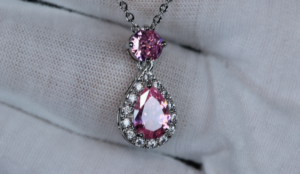 Pink Diamond Necklace | Pink Diamond Pendant Necklace