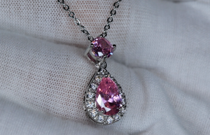 Pink Diamond Necklace | Pink Diamond Pendant Necklace