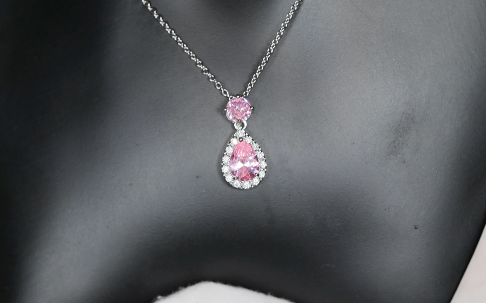 Pink Diamond Necklace | Pink Diamond Pendant Necklace