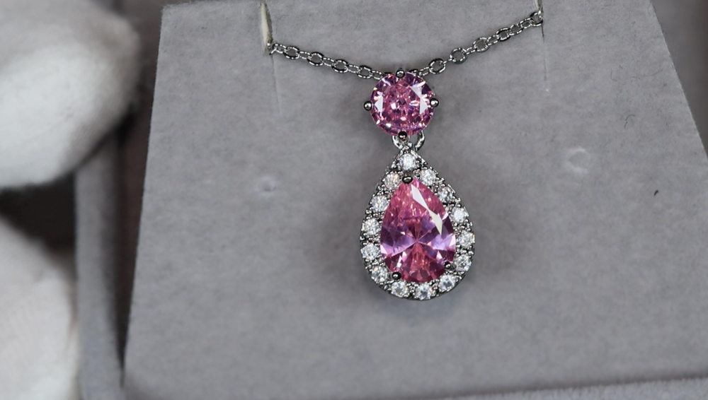 Pink Diamond Necklace | Pink Diamond Pendant Necklace