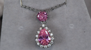 Pink Diamond Necklace | Pink Diamond Pendant Necklace