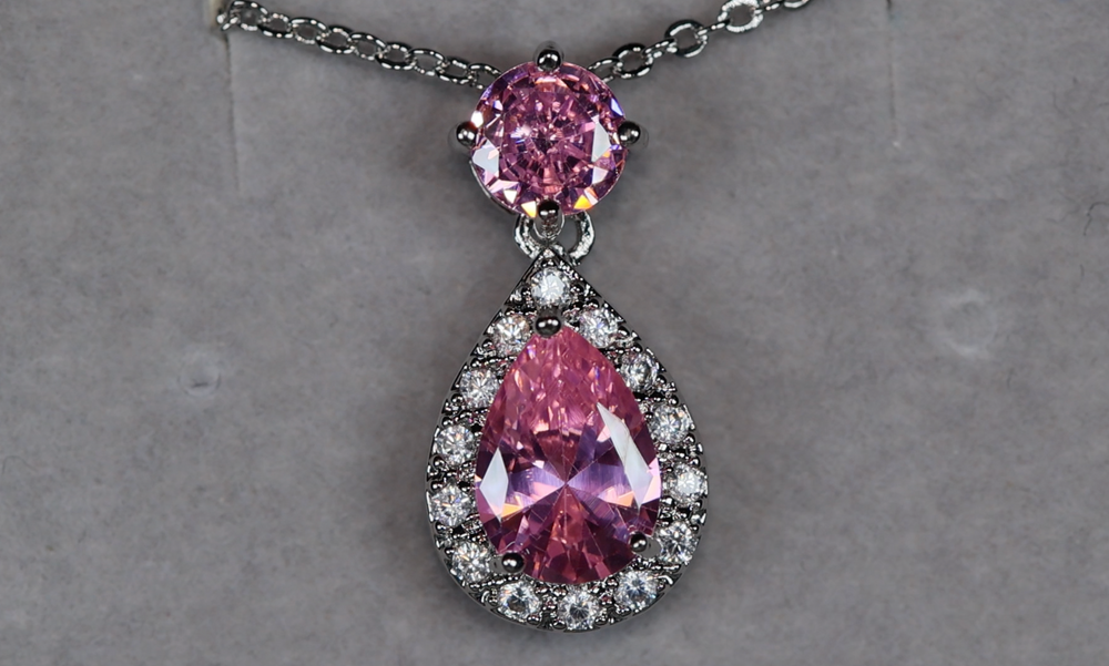 Pink Diamond Necklace | Pink Diamond Pendant Necklace