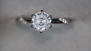 Diamond Engagement Ring | Round Diamond Engagement Ring | Womens Engagement Ring