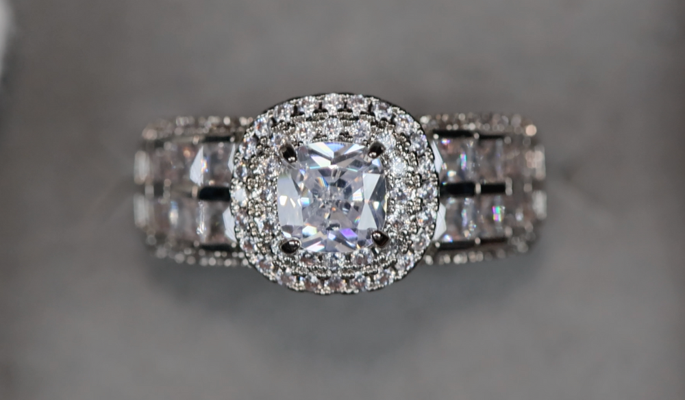 Promise Ring | Womens Ring | Princess Cut Diamond Engagement Ring
