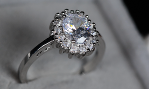 Womens Oval Diamond Ring