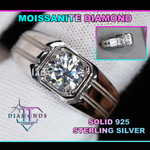 mens moissanite diamond ring