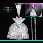 iced out Money Bag Pendant