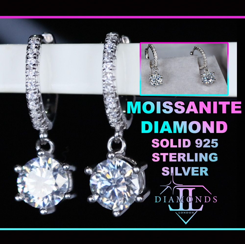 moissanite diamond earrings