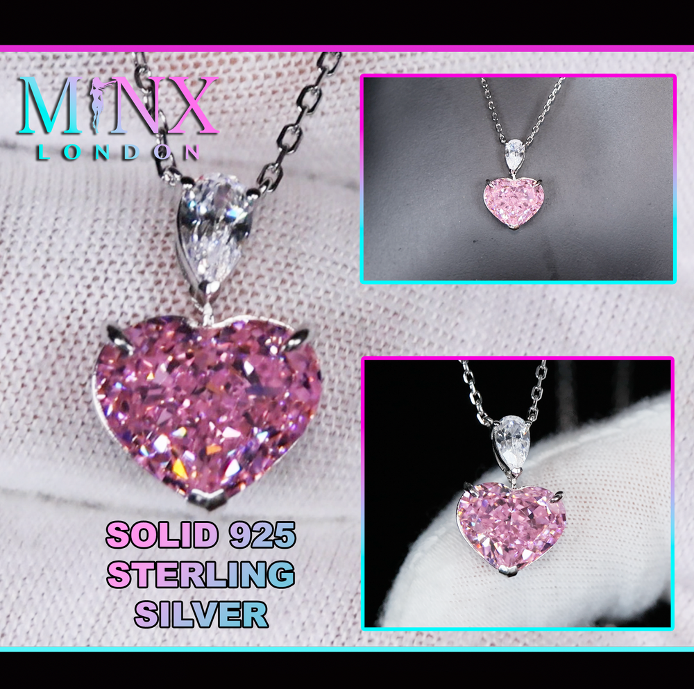 Pink Diamond Heart Pendant