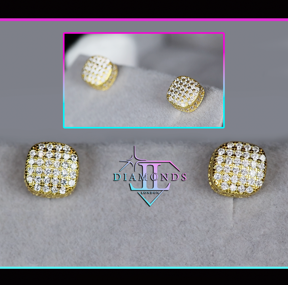 
            
                Load image into Gallery viewer, gold diamond ear studs
            
        