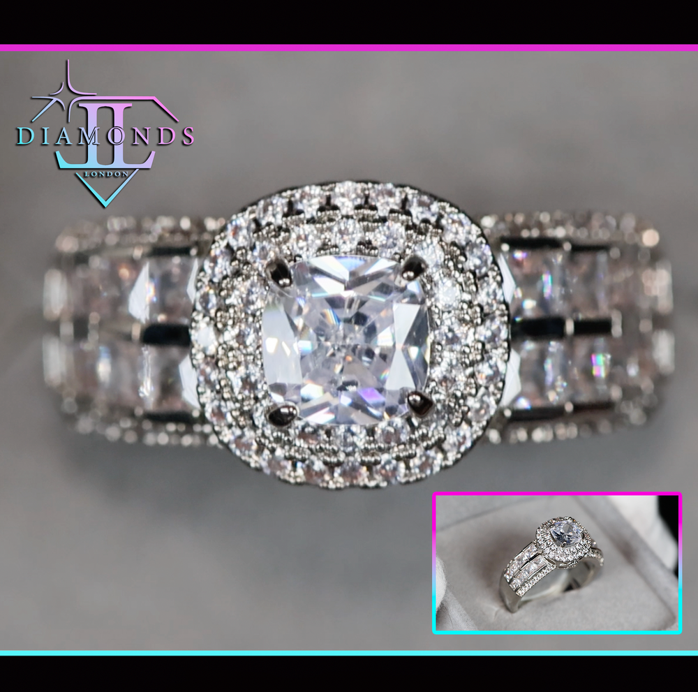 Promise Ring | Womens Ring | Princess Cut Diamond Engagement Ring
