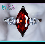 Womens Red Diamond Ring