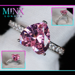 Pink Diamond Heart Ring