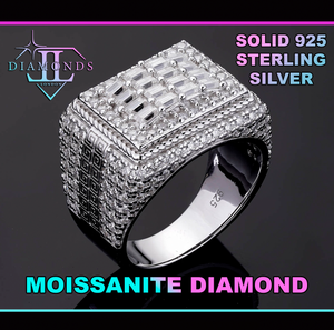 big moissanite diamond iced out rings