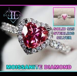 Pink Moissanite Diamond Ring