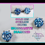 Aquamarine Moissanite Earrings