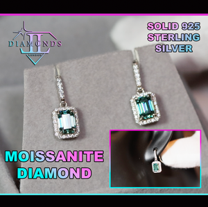 Moissanite Emerald Earrings 