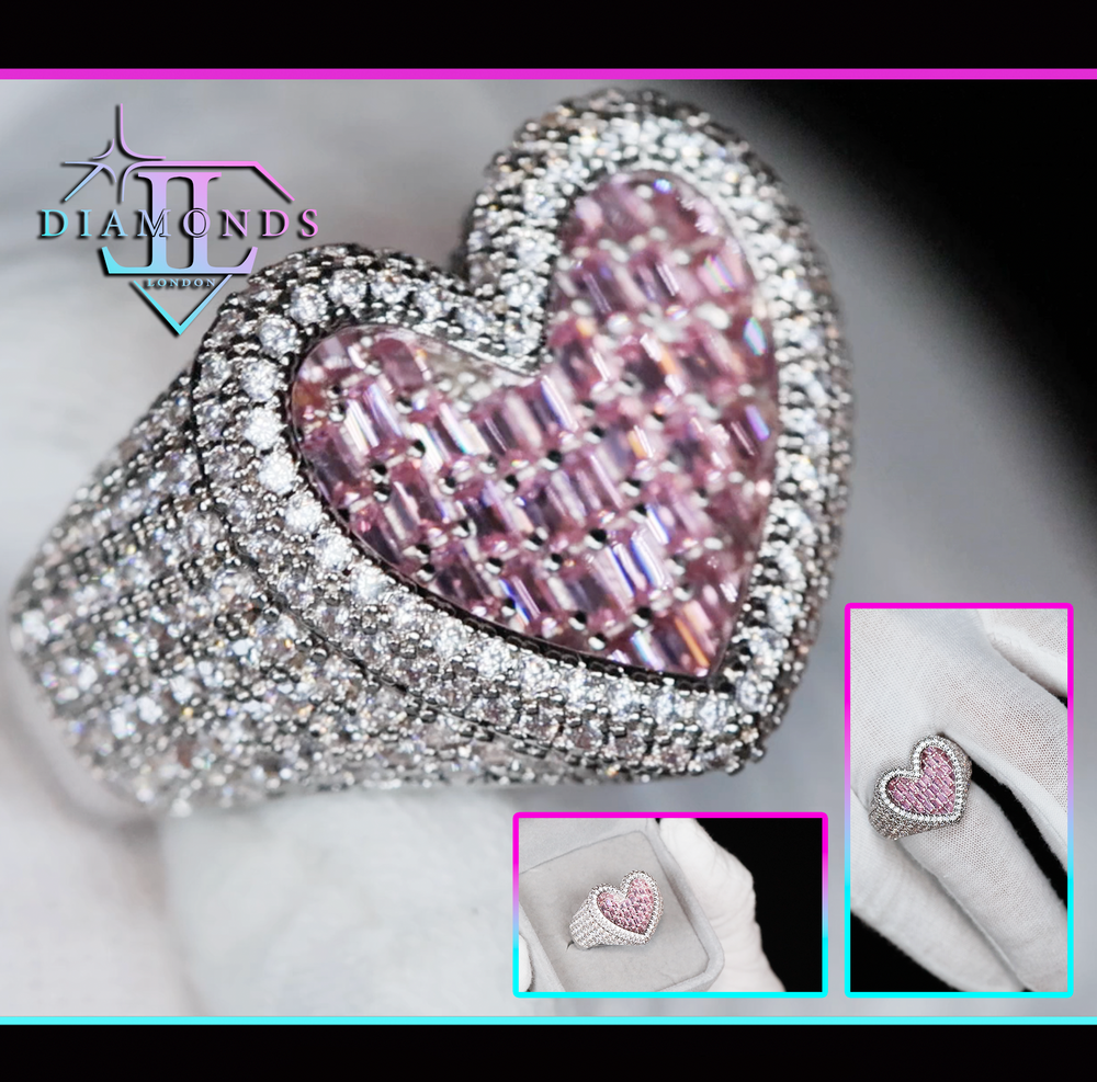 Pink Diamond Heart Ring