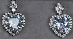 Heart Diamond Ear Studs